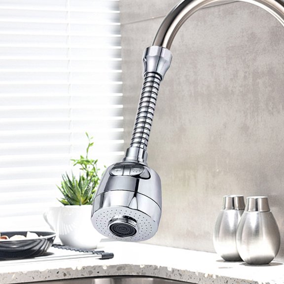 Kieccall Swivel Kitchen Faucet Extender Stainless Steel Faucet Spout Booster for Home Kitchen Sink Bathroom Faucet Water Saving Filter Sprayer