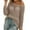 Khaki, variant on UJNDER Women's Long Sleeve Beach Cover Up Knit Tops for Women Casual Loose Fit Hollow Out Design Lightweight for Khaki M