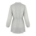 thumbnail image 4 of WILLBEST Robes pour Femmes Robes Décontractées à Volants avec Cordon Manches Longues Évasées Été Robe Mini Unie, 4 of 4