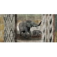 thumbnail image 2 of Selkirk, Edward 14x9 Gold Ornate Wood Framed with Double Matting Museum Art Print Titled - Tribal Elephants, 2 of 4