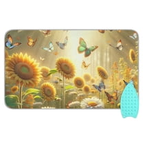 Butterfly and Sunflower Daisy Ironing Board Covers Heat Resistant Ironing Pad Mat Portable for Travel Washer Dryer Table