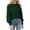 Green, variant on UJNDER Crewneck Long Sleeve Puff Sleeve Sweater for Women Casual Loose Knitted Pullover Black L
