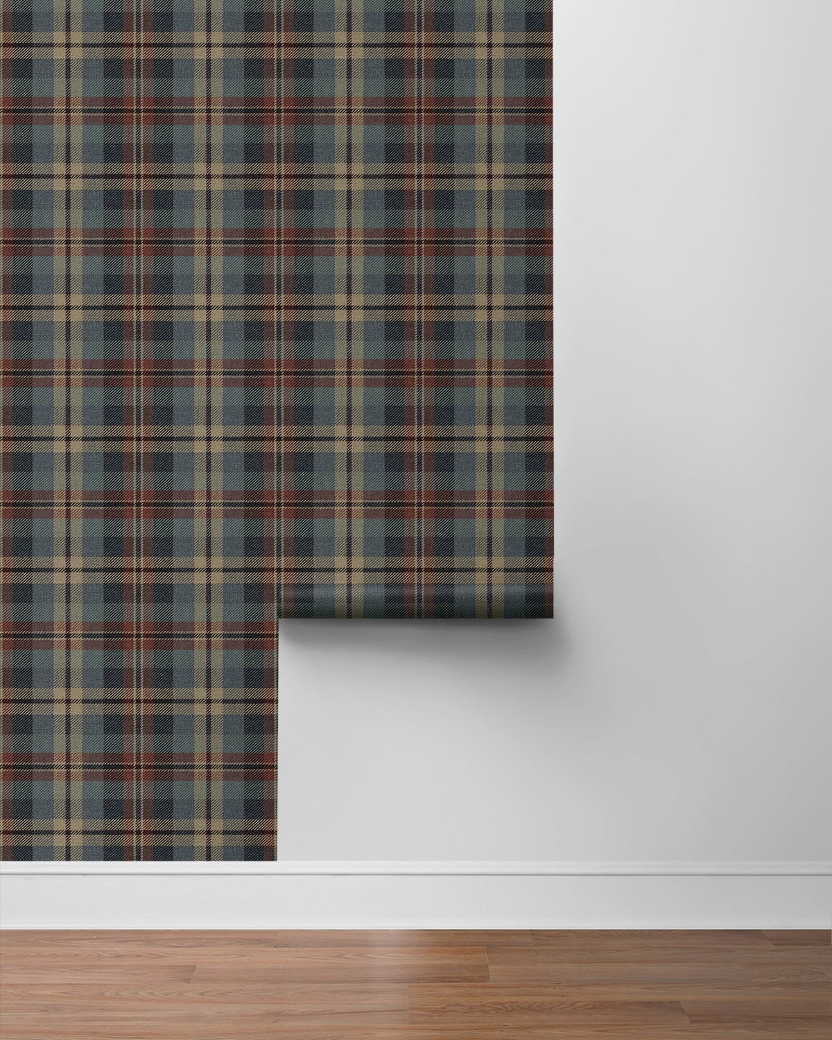 Harry & Grace Americana Thornbury Tailored Plaid Peel and Stick Wallpaper - 20.5 in. W x 18 ft. L Roll