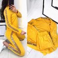 thumbnail image 3 of Koszal 2Pcs Women Jogging Suit Sequins Patchwork Tracksuits Sweatshirt Coat Pants Set, 3 of 7