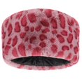 thumbnail image 2 of Gustave Leopard Print Faux Fur Hats for Women Cossack Russian Style Warm Hat Winter Fluffy Hat Thick Ski Beanie Cap "Pink", 2 of 9