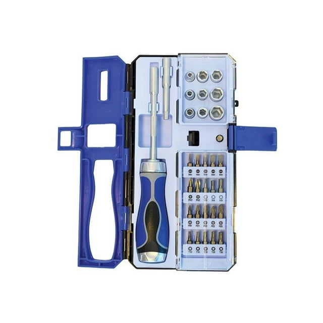 Faithfull Ensemble Tournevis à Cliquet et Douille, 33 Pcs