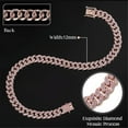thumbnail image 2 of UOSIA Dog Chain Collar Diamond Link Puppy Collar,Rose Gold, Pink,16 Inches, 2 of 6
