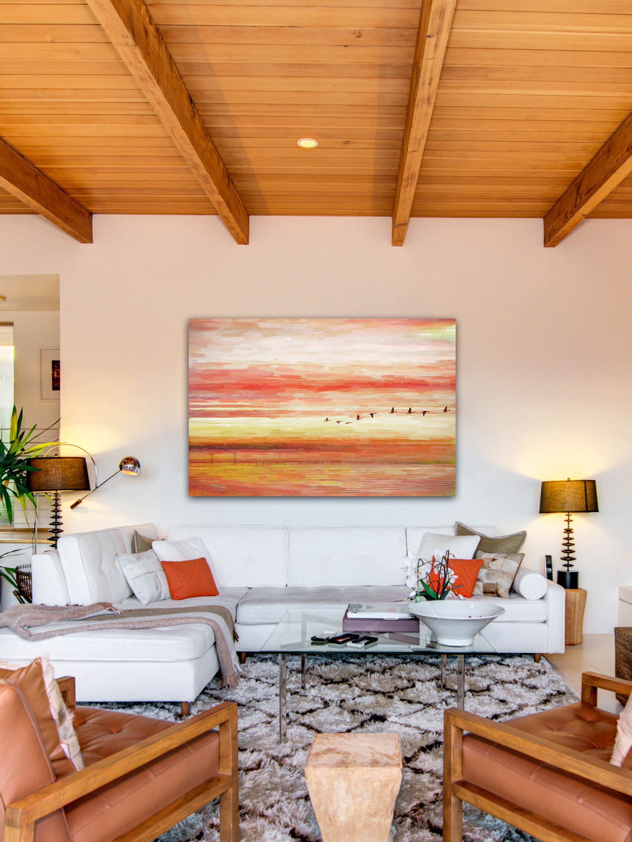 Flying South Painting Print on Wrapped Canvas