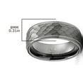 thumbnail image 3 of Metal Masters Tungsten Carbide Mens Ring Wedding Band Gunmetal Hammered 8mm Comfort-Fit Black, 3 of 4