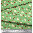 thumbnail image 3 of Soimoi Green Cotton Duck Fabric Red Chilli & Tacos Food Print Fabric by the Yard 56 Inch Wide, 3 of 3