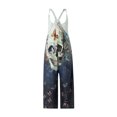 thumbnail image 4 of VISgogo Pantalones con tirantes estampados de Halloween para mujer, overoles holgados con cuello en U, S/M/L/XL/XXL VISgogo  moda, 4 of 9