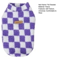 thumbnail image 7 of Mightlink Pet Sweater Contrasting Colors Comfortable Soft Two-legged Close-fitting Keep Warm Lightweight Checkerboard Fleece Pet Vest for Winter, 7 of 7