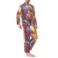 thumbnail image 2 of Honeii Ensemble de Pyjama pour Hommes à Motif de Cheval Mignon Méditant, Ensemble de Détente 2 Pcs pour Hommes avec Chandail de Nuit à Manches Longues et Bas de Pyjama, Ensembles de Pyjamas pour Hommes - XX-Grand, 2 of 7
