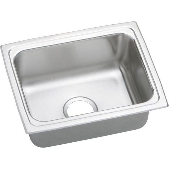 Elkay Lustertone Stainless Steel 25" x 19-1/2" x 7-5/8", Single Bowl Top Mount Sink