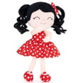 thumbnail image 3 of Gloveleya Doll Baby Dolls Soft Doll Baby Girl Gifts Curly Hair Polka Dot Red Dress Spring Girl 12inches, 3 of 11