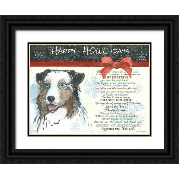 Phillips, Anita 14x12 Black Ornate Wood Framed with Double Matting Museum Art Print Titled - Howlidays II