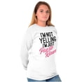 thumbnail image 4 of Puerto Rican Funny Yelling Boricua Women's Long Sleeve T Shirt Brisco Brands M, 4 of 5