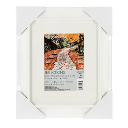 Beveled Edge Frame - Darice Beveled Edge Picture Frame: White, 5 x 7 inches