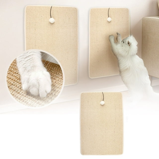 Durable Sisal Cat Scratching Pad for Indoor Cats - Stress Gentle Mat for Interactive Play and Furniture