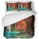 thumbnail image 1 of Juego de Ropa de Cama ABPHQTO 3 Piezas Cascada de Naturaleza Verde en el Bosque de Otoño Funda de edredón Twin Size, 1 of 1