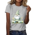 thumbnail image 2 of VBTAPA Happy Easter Shirts for Women Cute Bunny Eggs Graphic Tees Summer Casual Holiday Short Sleeve Crewneck Tee Tops Sales of Today Gray XL, 2 of 5