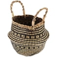thumbnail image 4 of Seaweed Flower Basket Linen Basket for Storage Use with Double Handle Design, 4 of 5
