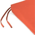 thumbnail image 4 of Jordan Manufacturing Sunbrella 17" x 19" Canvas Melon Solid Rectangular Outdoor Chair Pad Seat Cushion with Ties (2 Pack), 4 of 9