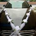 thumbnail image 3 of 1 Set Wedding Car Flower Set Elegant European Style Decorations Easy Installation with Suction Cup Artificial Flowers for Any Vehicle White One Size, 3 of 9
