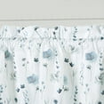 thumbnail image 3 of Chezmoi Collection 4-Piece Floral Window Curtain Set with Sheer Backing, Blue White Poppy Floral Printed Microfiber, 120 inch x 84 inch, 3 of 9
