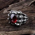 thumbnail image 2 of MasteelfCA Dragon Claw Ring Red Gem Ring Gothic Punk Ring Personalized Ring for Men, 2 of 7