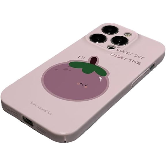 Cute Cartoon Purple Mangosteen Hard Phone Case Compatible with iPhone Case (Purple,iPhone 14 Pro Max)