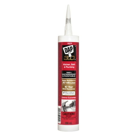 DAP 3.0 Kitchen Bath and Plumbing High Performance Sealant White 266 ml ...