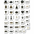 thumbnail image 3 of Party Decorations Clearance! 8.5 36 Pieces Black Golden Photo Booth Props for Birthday Wedding New Year Mix of Hats Lipstick Tie Crowns and More Funny Selfie Props, 3 of 9