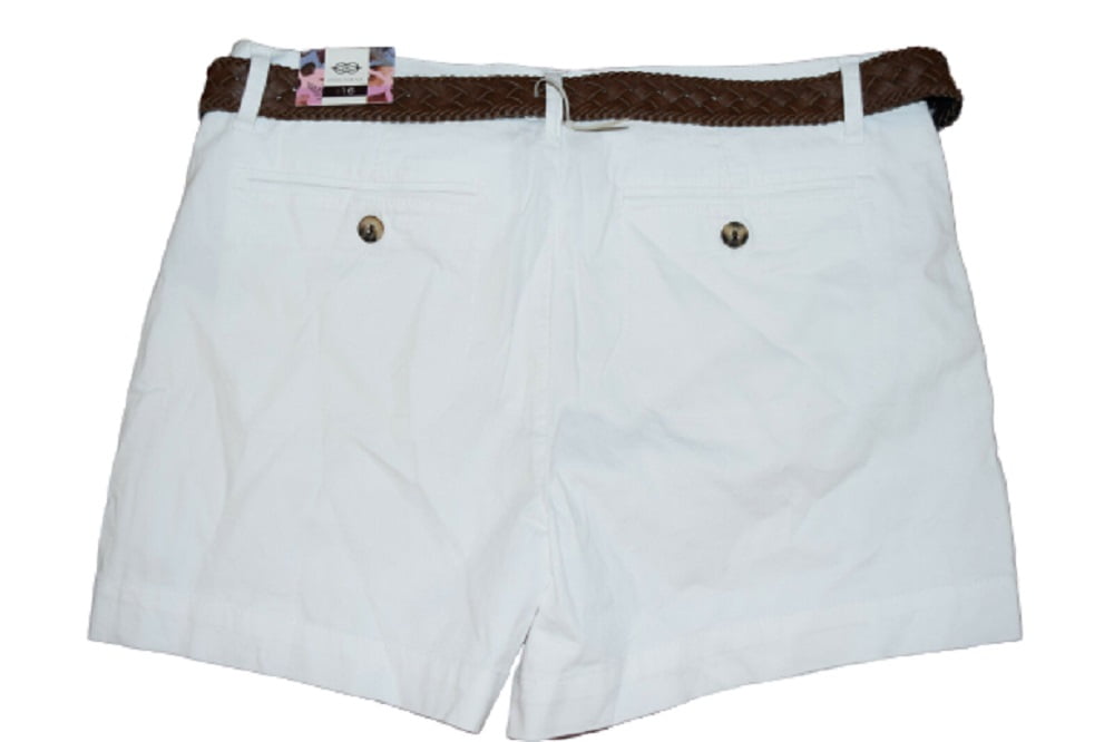 Her lip to♡Carette Belted Twill Shorts Belted Twill Shorts - White - Ladies | H&M US