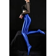 Women Oil Shiny Stockings Solid Color Footed Legging Dance Sports Yoga Pantyhose Tights Stretch Seamless Pilates Pants Streetwear Clubwear