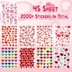 thumbnail image 3 of Linaye Pegatinas De Corazón De San Valentín Para Niños - 2000 Piezas Lindas Pegatinas Del Día De San Valentín 45 Hojas De Pegatinas De Amor Para Tarjetas, Sobres, Manualidades, Scrapbooking, Suministr, 3 of 6