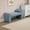Light Blue, variant on Storage Ottoman Bench, 43.5" End of Bed Ottoman Bench Bedroom Entryway Bench with Storage and Wood Legs, End of Bed Storage Bench for Living Room, Dining Room, Hallway, Grey