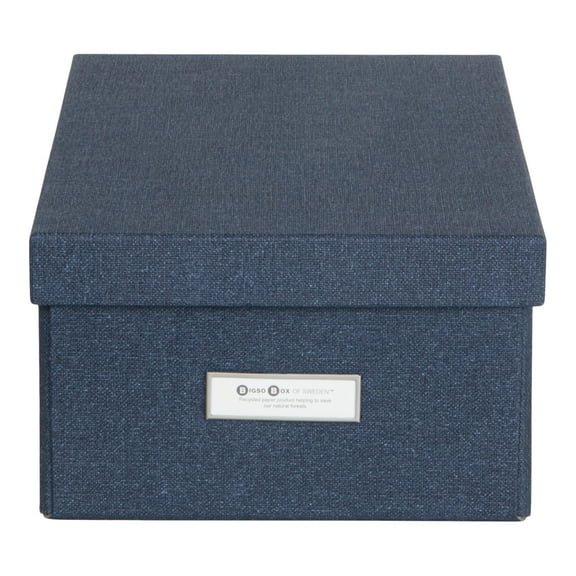 Bigso Katrin KD Collapsible Storage Box | Photo Storage Box | Blue
