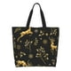 thumbnail image 1 of Balery Christmas Gold Deers1 Bolsa Tote Estilo Estético con Cremalleras, Bolsa de Hombro, Bolsa de Compras Grande y Plegable, 1 of 8