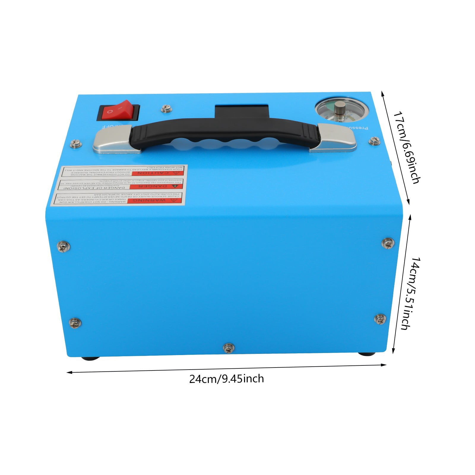 4500PSI PCP Air Compressor, Auto Stop, 12V/110V 250W for Paintball/Diving/Tanks
