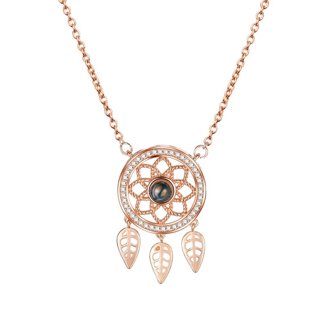 TopLLC Colliers & Pendentifs Bohème 100 Langues I You Projection Pendentif Collier Cadeau Projection Collier