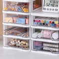 thumbnail image 6 of Desktop Storage Box Stackable Storage Cabinet Small Storage Drawers Plastic Organizers Stationery and Office Supplies, 6 of 9