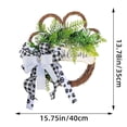 thumbnail image 3 of YOHAVEN Dry Branch Dog Paw Wreath, All Season Front Door Hanging Decoration, Beige Deco Mesh Bow Pet Lover Porch Entry Way Holiday Home Decor, 3 of 9