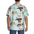 thumbnail image 5 of Wukai Cute Pug Dogs Men's Casual Short-Sleeve Button Down Shirt - Lightweight Summer Dress Shirt for Daily Wear-Small, 5 of 7