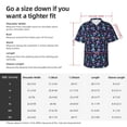 thumbnail image 5 of Fuzoiu Skull Flower Blue Print Hawaiian Shirt for Men, Summer Beach Casual Short Sleeve Button Down Shirts, Men’s Beach Summer Shirts with Pocket,Large, 5 of 7