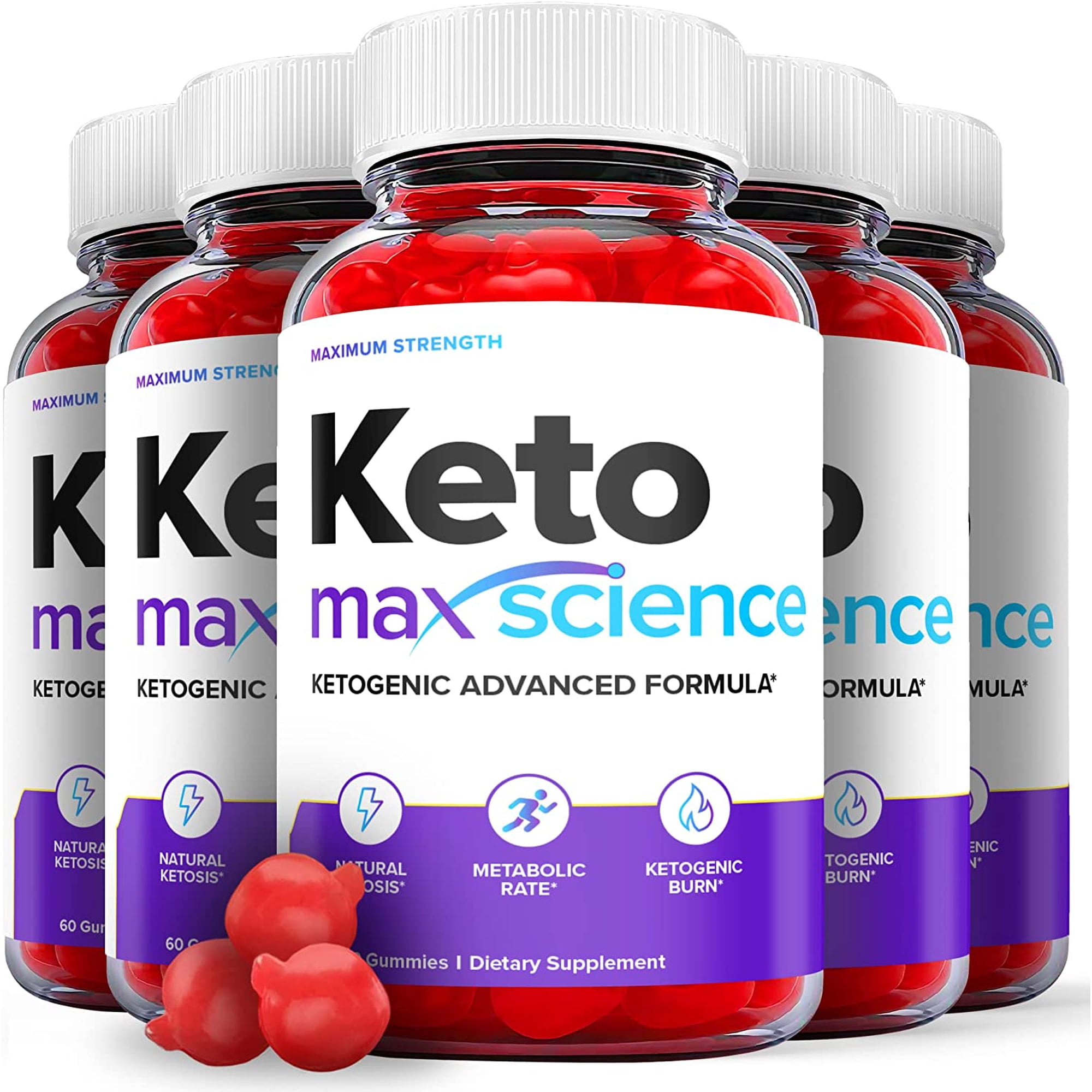 (5 Pack) Keto Max Science Keto ACV Gummies - Supplement for Weight Loss - Energy & Focus Boosting Dietary Supplements for Weight Management & Metabolism - Fat Burn - 300 Gummies