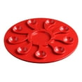 thumbnail image 3 of DOLITY Shrimp Slider Tray Multifunctional Round 9 Slots Egg Serving Tray Homes Hotel Red, 3 of 9