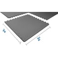 thumbnail image 3 of JIANYI Puzzle Exercise Mat 3/4" Thick, EVA Interlocking Foam Floor Tiles for Home Gym, Mat for Home Workout Equipment, Floor Padding for Kids, Gray, 24 in x 24 in x 3/4 in, 24 Sq Ft - 6 Tiles, 3 of 5