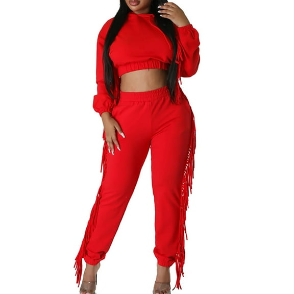 ShomPort Womens Plus Size 2 Piece Outfits Fall Fashion Crop Tops and Long Joggers Sweatpants Tracksuit Sets
