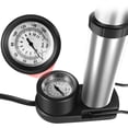 thumbnail image 6 of Portable Bicycle Pump With Pressure Gauge | Mini Aluminum Bike Floor Inflator, Foot-Operated, Versatile Valves, Compact Size 6.7" | Tire Compressor for Bikes, Motorcycles, Balls, 6 of 9